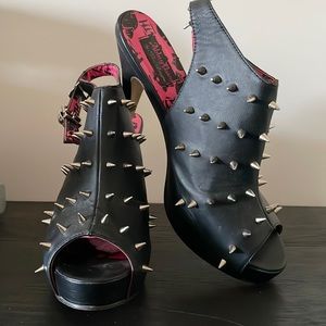 Avril Levine Spike Open Toe heels